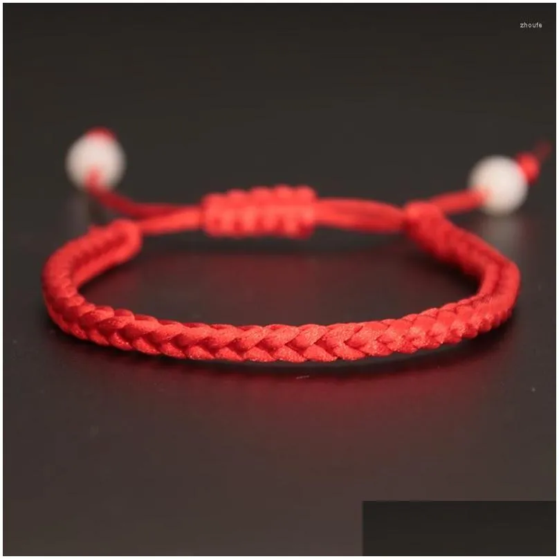 Charm Bracelets Lucky Red Thread Bracelet For Women Men Handmade Adjustable Braided Braslet The Birth Year Brazalete 3 Styles Armband