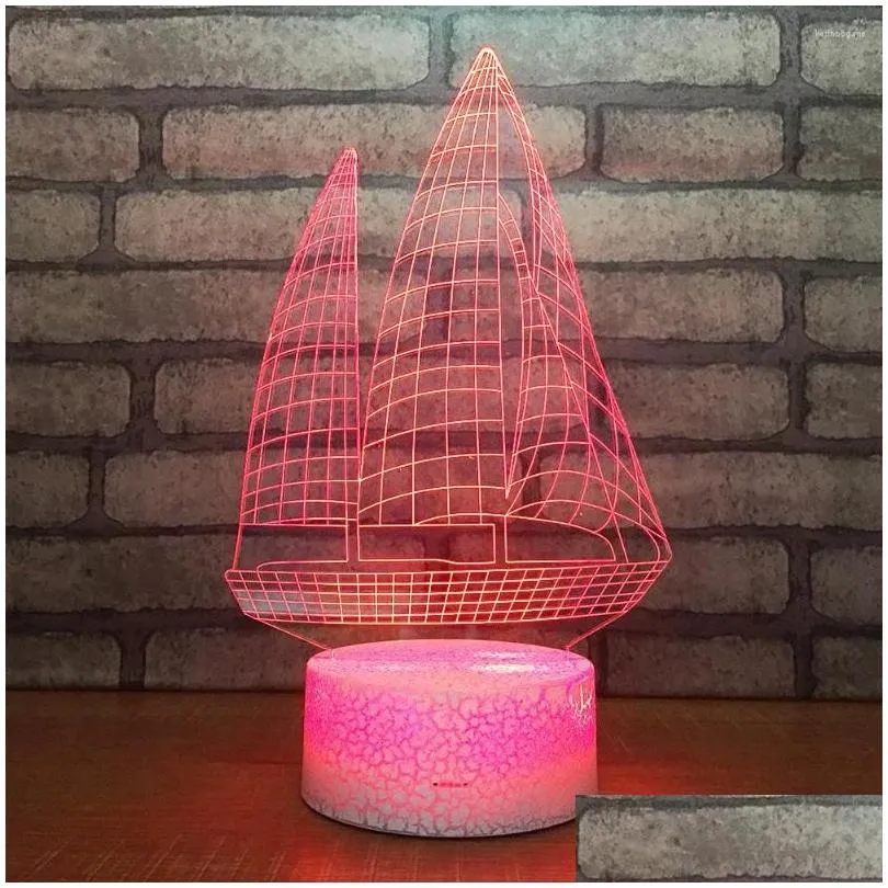 Table Lamps Lighting Creativity Plug In Colorf 3D Night Christmas Decorations Gift For Baby Room Lights Led Drop Delivery Dhikg