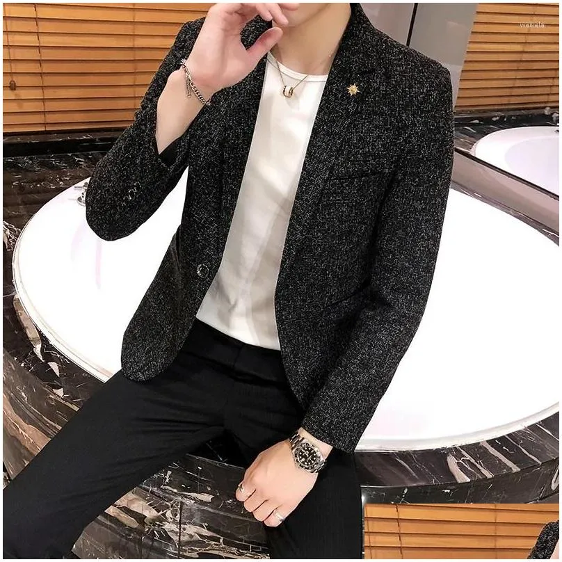 Men`s Suits Light Luxury High-end Single Western Coat 2024 Spring And Autumn Casual Suit British Small Trend