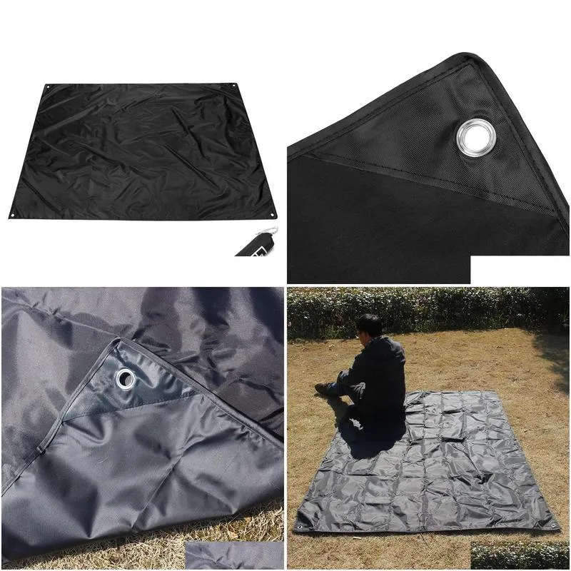 Mat 210*150cm Outdoor Camping Mat Pad Rainproof Double Sided Picnic Tent Blanket Foldable Oxford Beach Mat Ground Sheet Tarp Mats