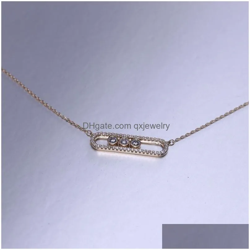 Pendant Necklaces 2022 Fashion Luxury Mother White Move Stone Wedding Long Chain New Energy Necklace For Woman1702277 Drop Delivery Je Dhijx
