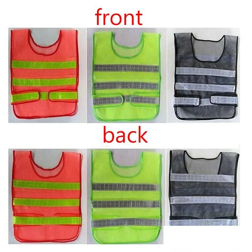 Reflective Safety Supply Wholesale Vest Clothing Hollow Grid Vests High Visibility Warning Working Construction Traffic Drop Delivery Dh3Im