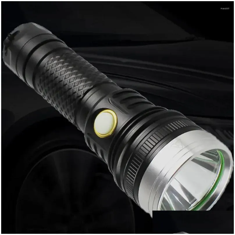 Flashlights Torches Powerful Camping 21700 Torch Waterproof Adjustable Convenient