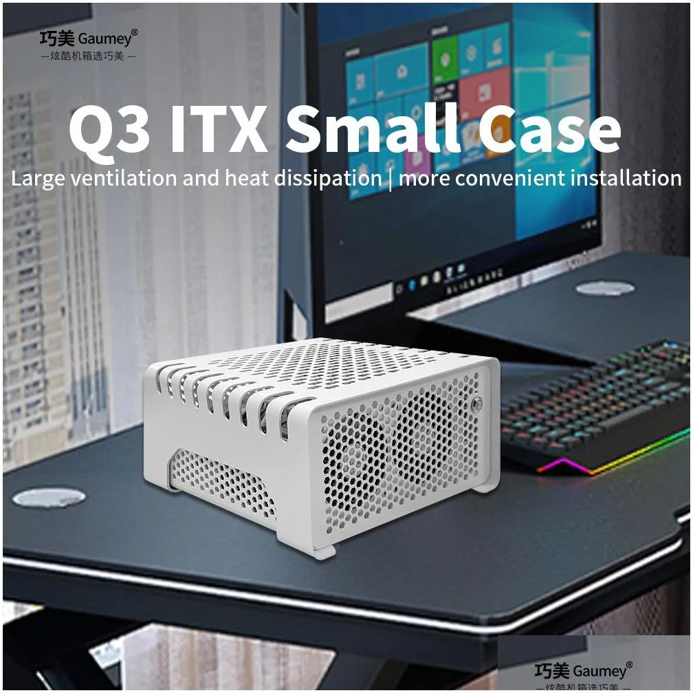 Horizontal Case Computer Case Desktop ITX Small Case Living Room Mini HTPC Creative Case Customizable