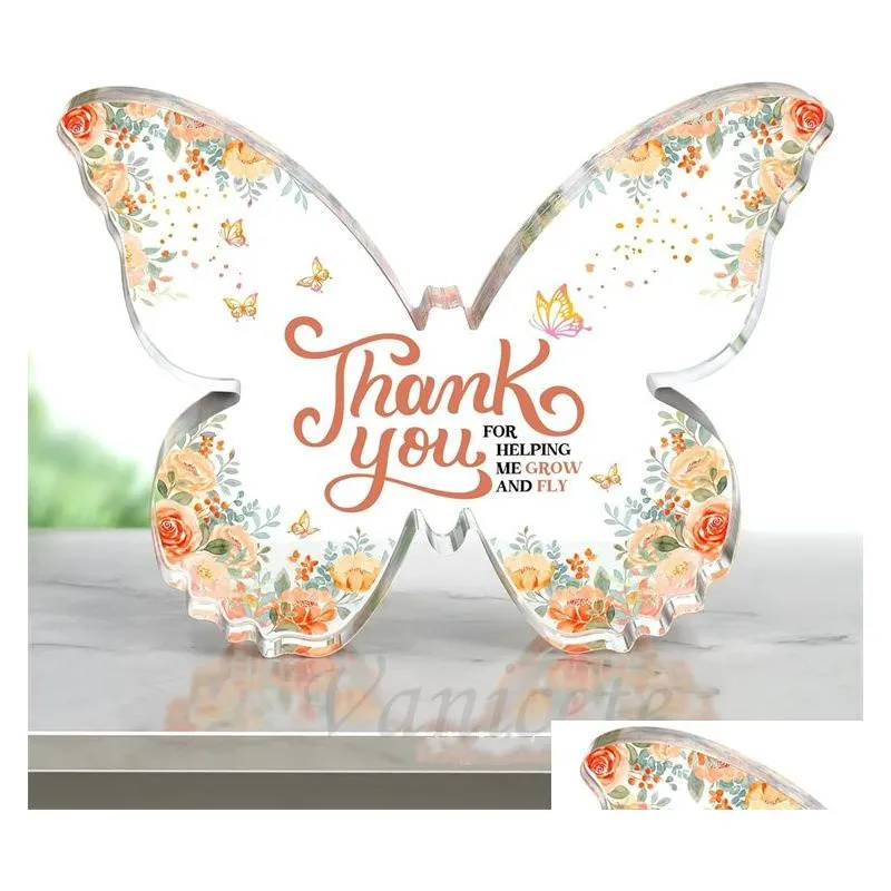 Party Favor Transparent acrylic butterfly ornaments for female friends/best friends/relatives colleagues tabletop gifts ornaments