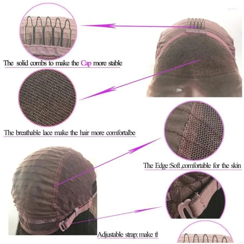 Braizilian Remy Hair Pixie Cut Wigs Human 13x4 Lace Front Wig Short Bob Highlight HD Transparent Frontal