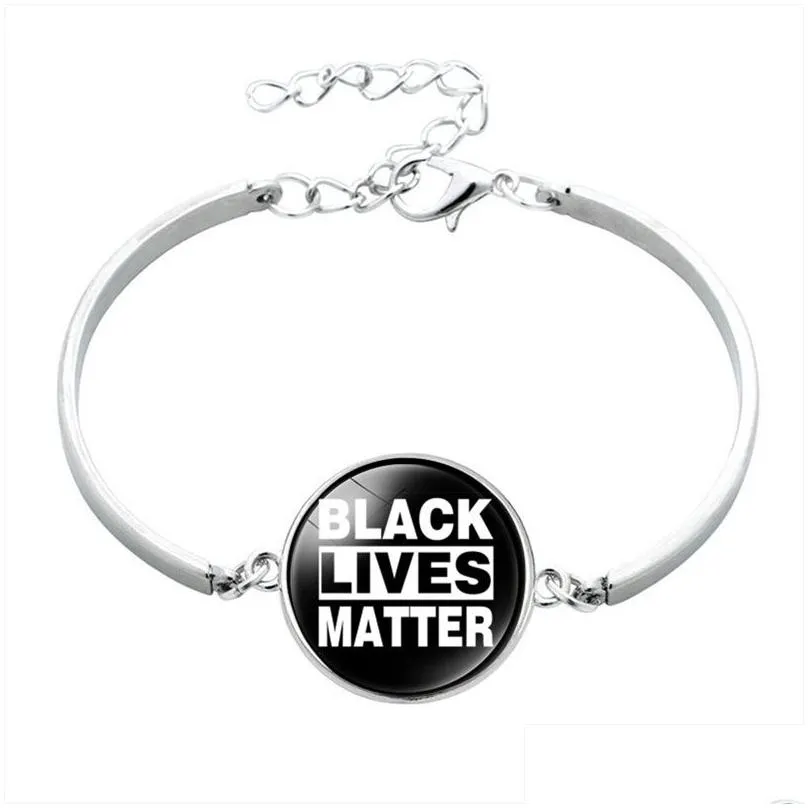silver letter bangle bracelets black lives matter i cant breathe i have a dream adjustable fashion charm bracelet for women jewelry