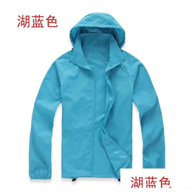 Womens Jackets Fashion Quick Dry Skin Waterproof Windbreaker Sun Protection Anti-Uv Coats Outdoor Sports Clothing Cam Jacket 10Pcs P