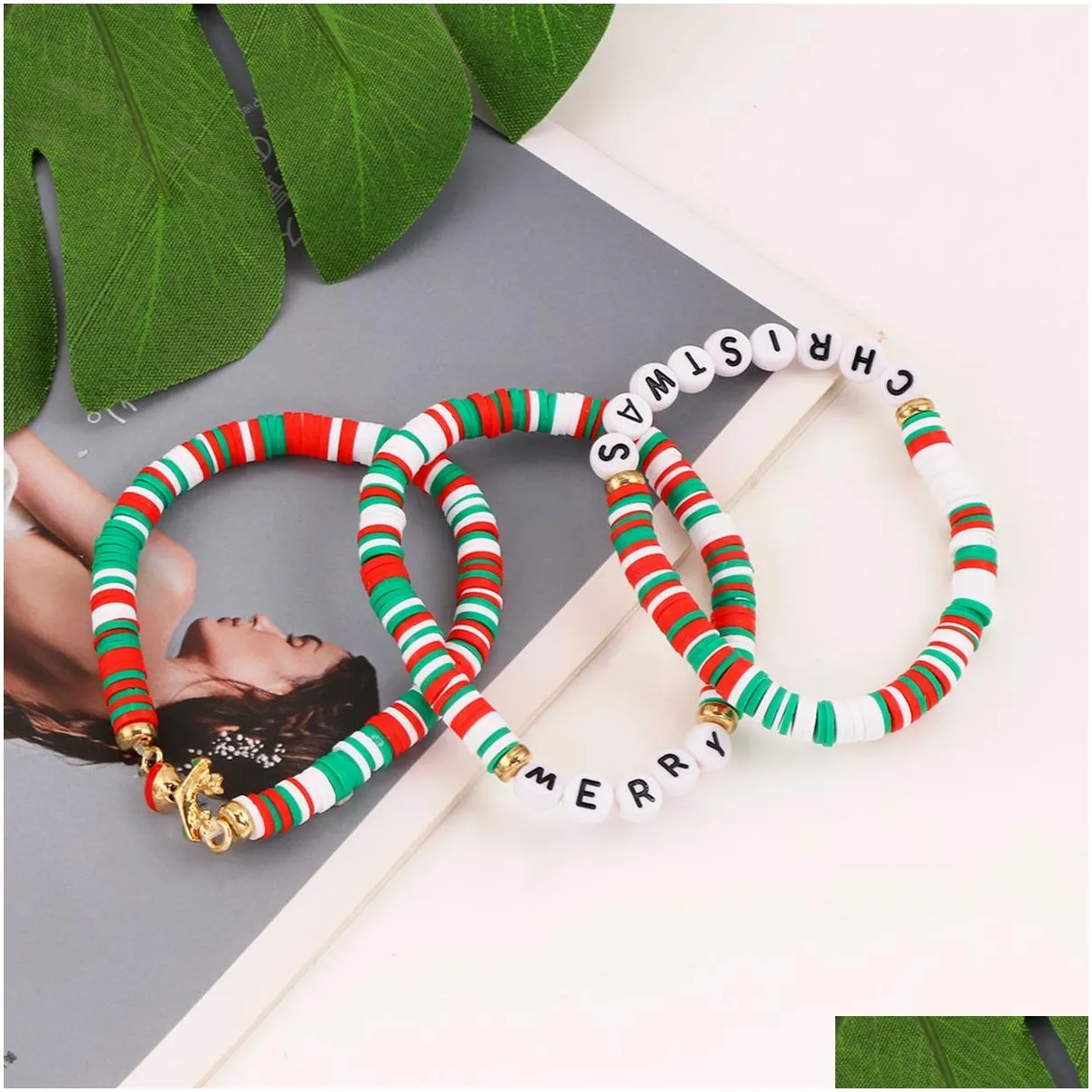 heishi clay bead bracelet set women colorful stackable vinyl disc polymer beaded stretch bracelets preppy bohemian summer beach charm jewelry for christmas