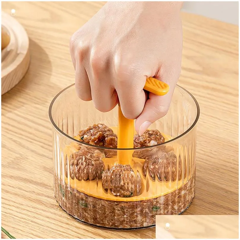 Translucent Meatball Maker Meatballs Press Mold Minced Meat Storage Container Household Fried Meatball Making