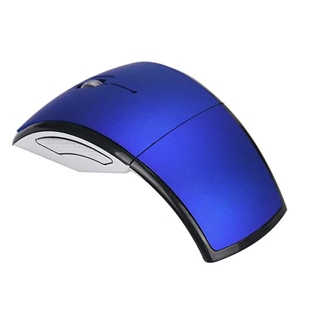 foldable wireless computer mouse arc touch 2.4g slim optical gaming folding mause with usb receiver for pc laptop