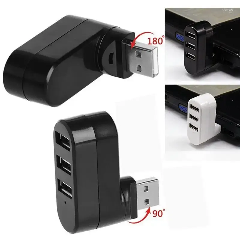 mini usb 2.0 hub multi splitter 3-usb ports durable rotary expander with small and compact size multifunction