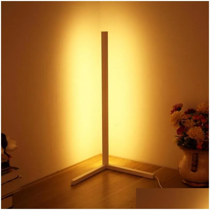 Floor Lamps Nordic Corner Lamp Modern Simple Led Light For Living Room Bedroom Atmosphere Standing Indoor Lighting Drop Delivery Light Dhcz3