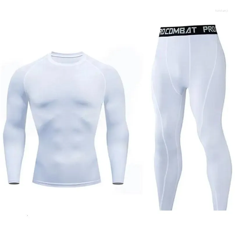 Men`s Thermal Underwear Winter Men Sets Elastic Compression Set Long Johns For Thermo Sports Suits Full Man Tracksuit S-4XL