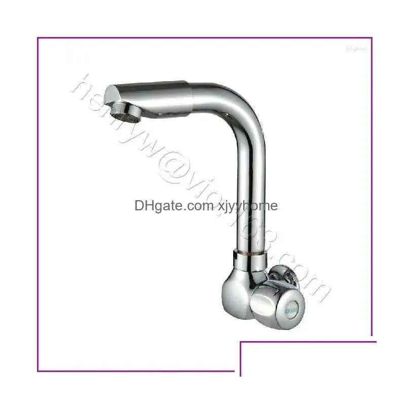 Kitchen Faucets L15099 Luxury 4 Models Chrome Finish 360 Degree Turn Cold Water Sink Brass Tap Drop Delivery Dh8Q6