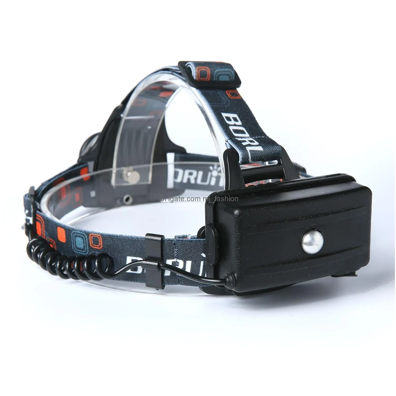 Headlamps Boruit 2200Lm 2 L2 Led Zoomable 3-Mode Headlamp Headlight Flashlight Light Head Fishing Lamp Zoom2210191 Drop Delivery Sport Dhqx3