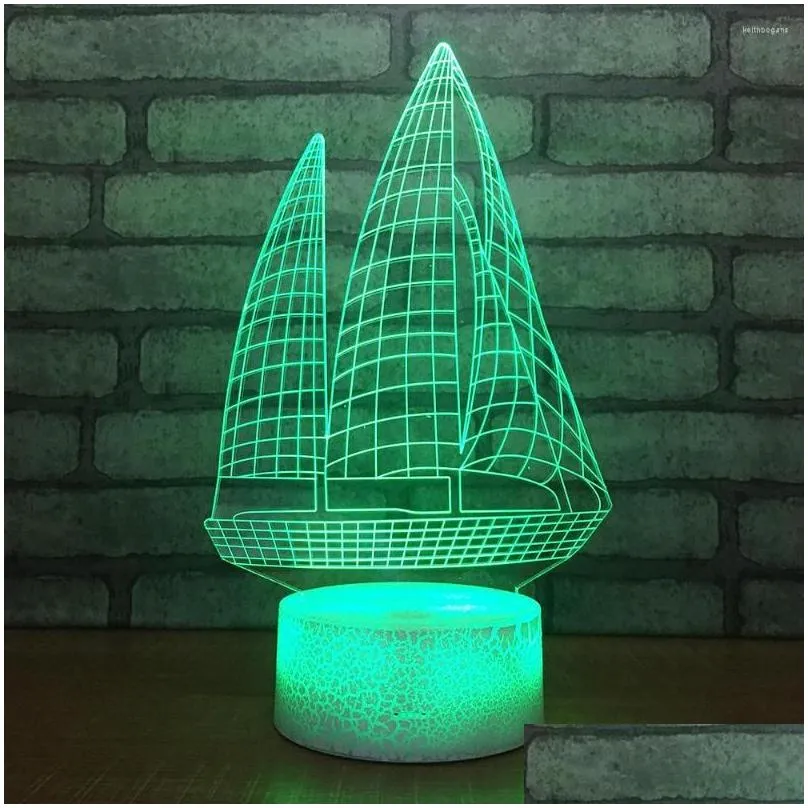 Table Lamps Lighting Creativity Plug In Colorf 3D Night Christmas Decorations Gift For Baby Room Lights Led Drop Delivery Dhikg