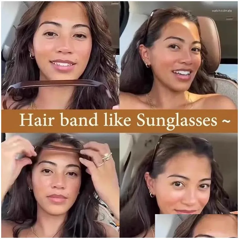 Hair Clips KADRUFI 2023 Trendy Sunglasses Style Hairband For Women Fashion Fits Like Girls Headband Jewelry Accessories LL