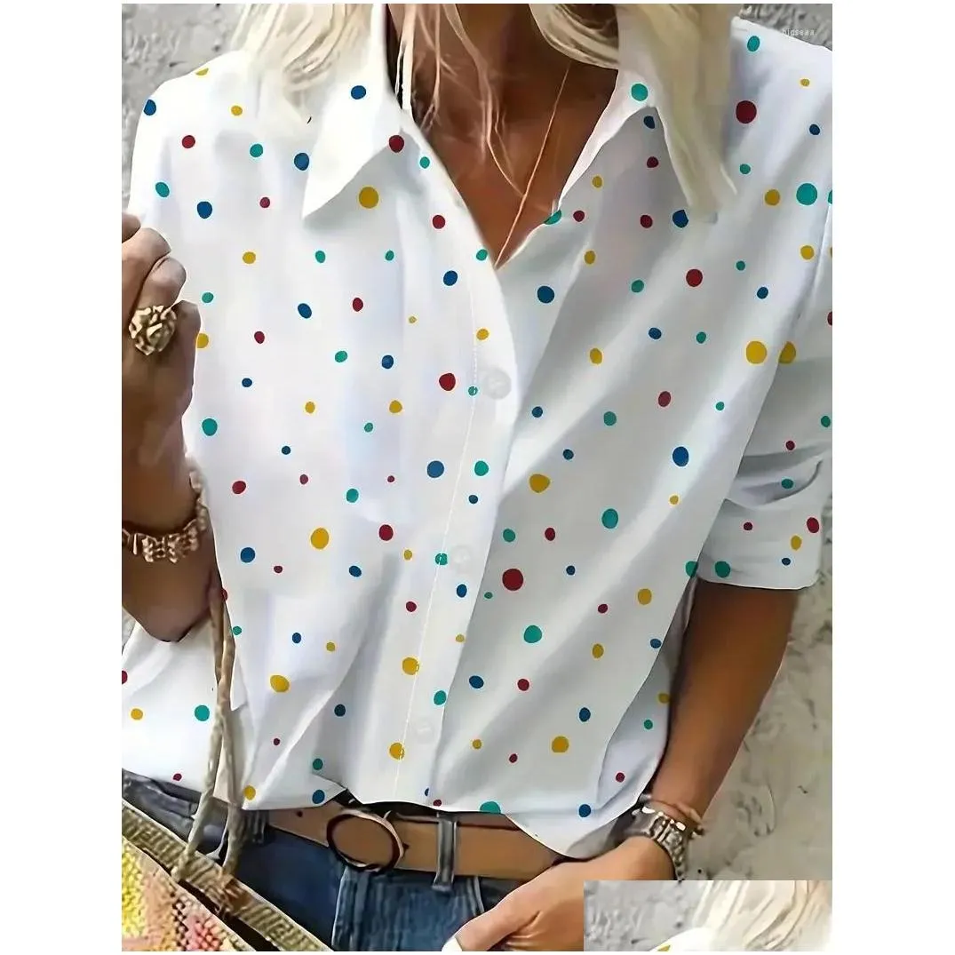 Women`s Blouses Fashion Long Sleeve Shirt Women Tops And 2024 Sping Autumn Casual Buttons Office Ladies Shirts For Top Femme