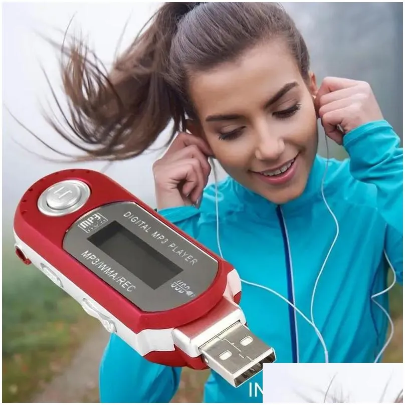 Mp3 & Mp4 Players Player Mini Usb Music Digital Lcd Sn With Fm Radio Function Rechargeable 4G/8G Portable Drop Delivery Electronics Dhqyr