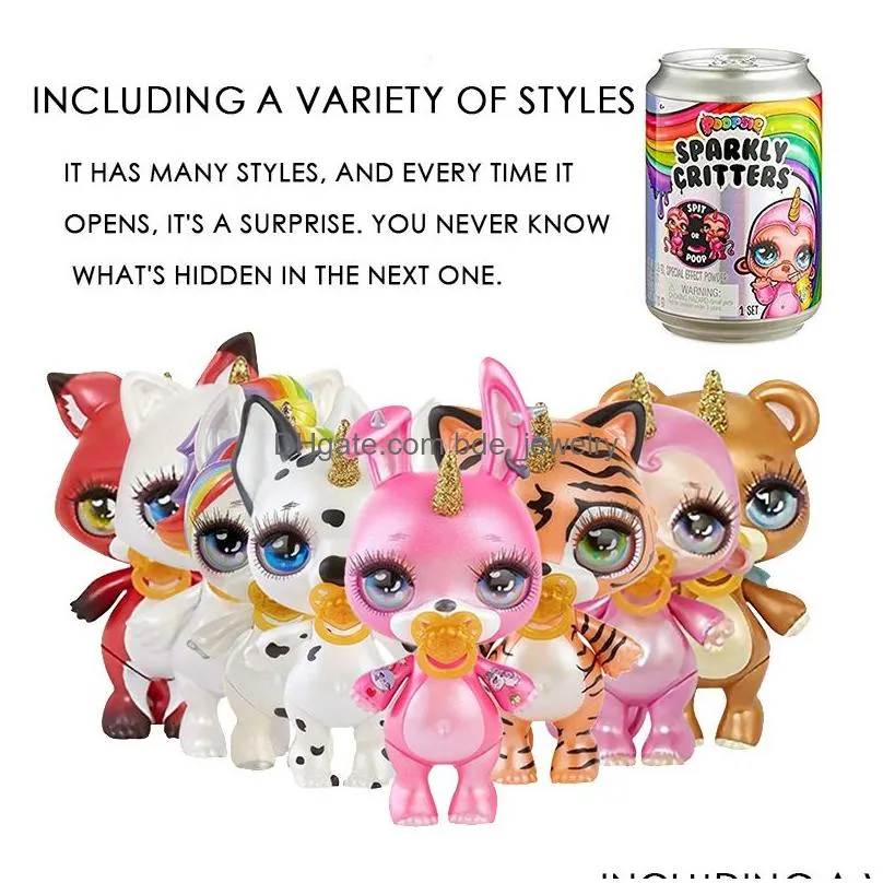  style poopsie slime surprise unicorn sparkly critters cans kids squeeze shaky unicorn figure toys birthday gifts8870506