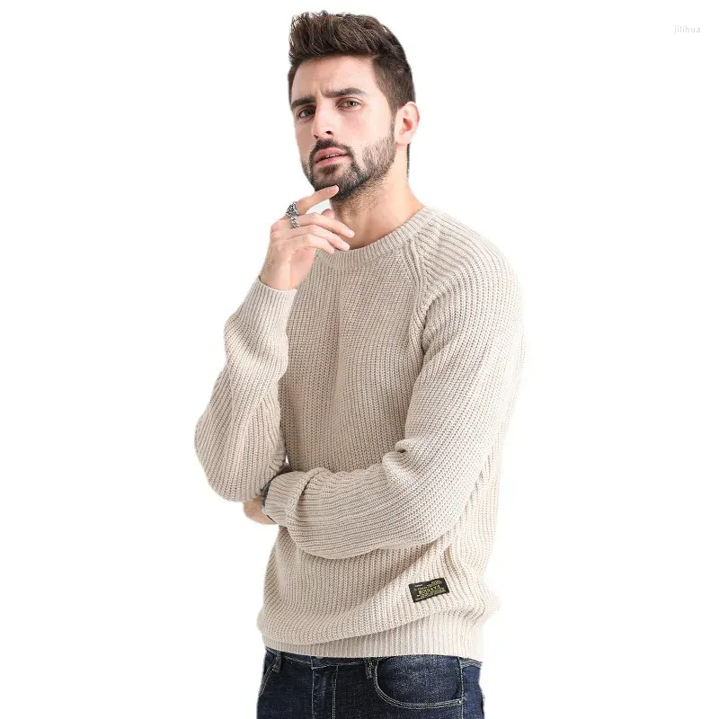 Men`s Sweaters Autumn And Winter Round Neck Underlay Sweater Wear Pullover Fashion Knitwear Trend