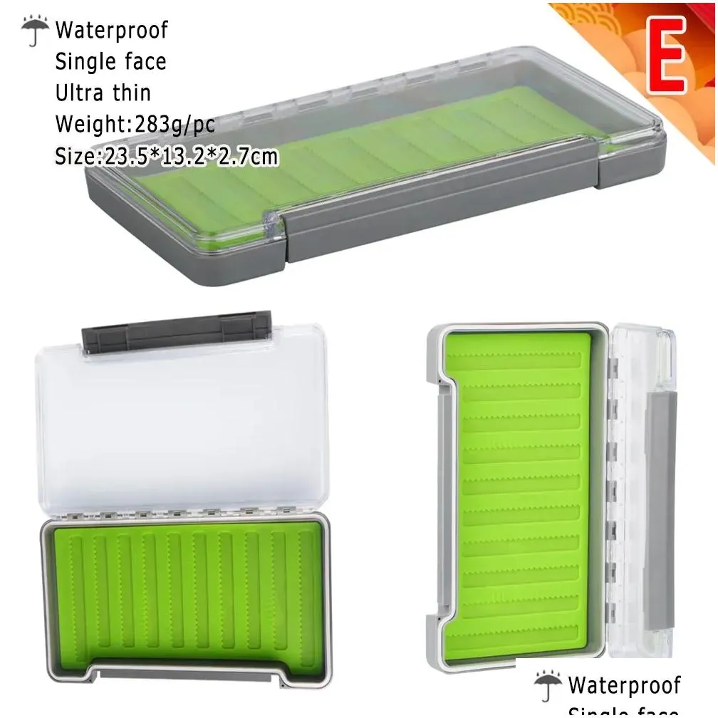 Boxes 1pc Storage Case Waterproof Fishing Fly Box Nymph Streamer Trout Flies Fishing Spoon Hook Bait Storage Box Fishing Accessories