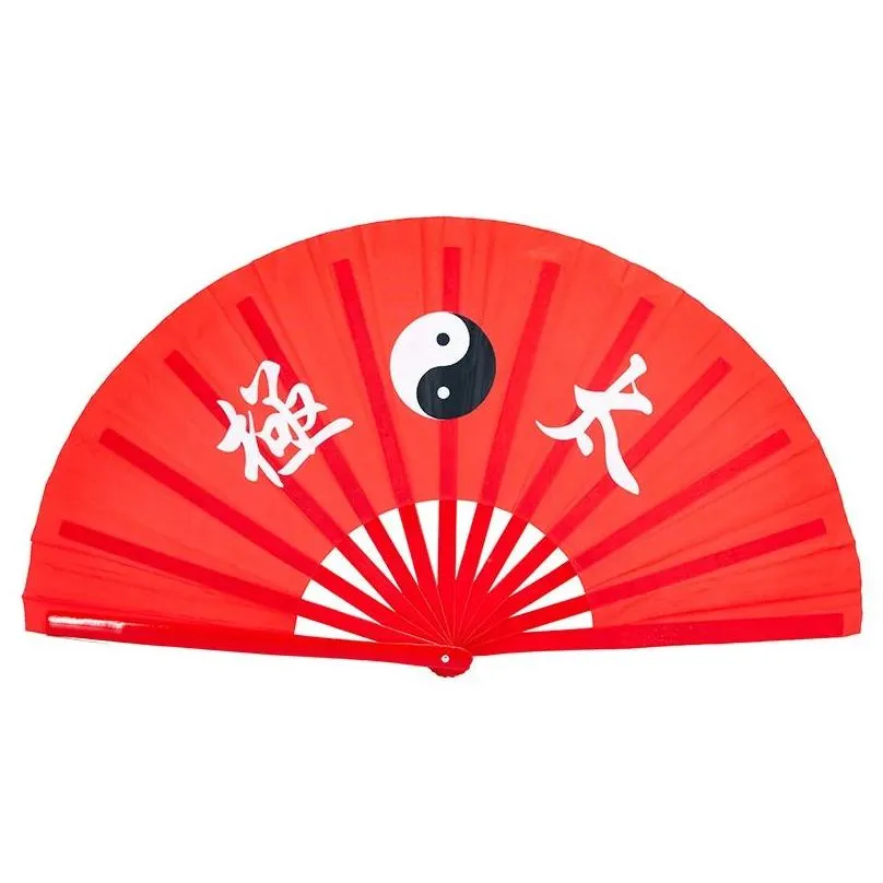 Arts Bamboo Right Hands Fan Tai Chi Performance Fan Martial Arts Fan Kung Fu Fans Cosplay Fan Black Cover China Many Pattern