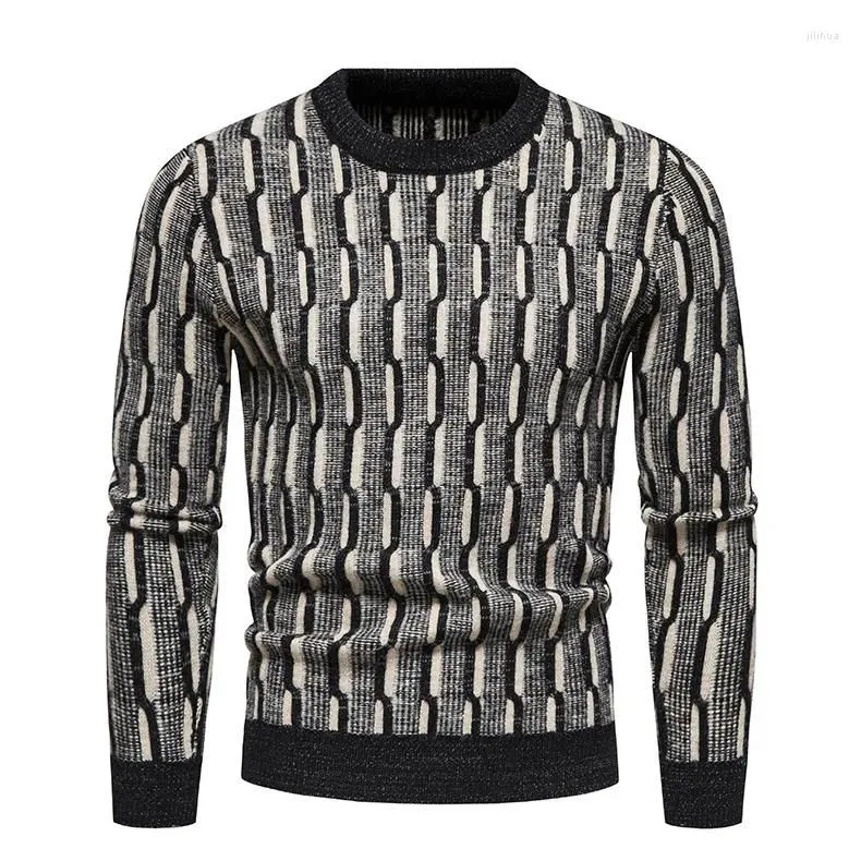 Men`s Sweaters 2023 Autumn Young Knitted Sweater Slim Round Neck Pullover Casual High Quality Retro Bottoming Shirt