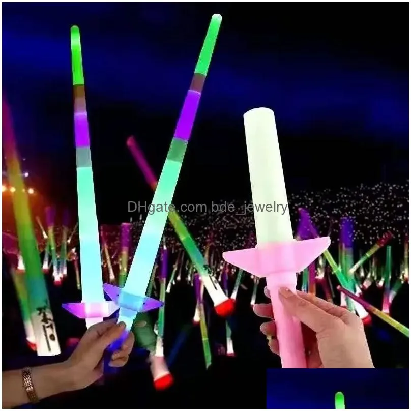 glowing magic glow stick flash fairy stick night market childrens toy stall style push scan code small gift