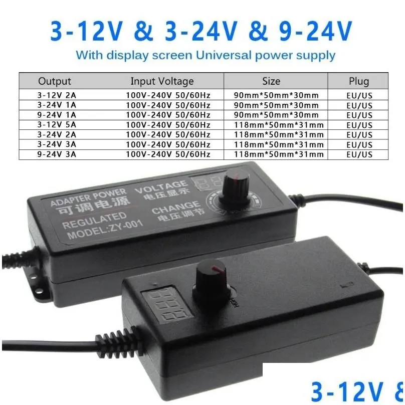 computer cables connectors ac dc 3v 5v 6v 9v 12v 24v power supply 1a 2a 3a 5a ac/dc transformer 220v to adapter 5 12 24 v led driver d