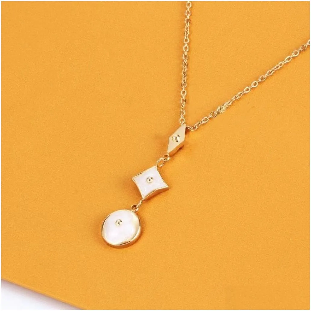 Pendant Necklaces Designer Jewelry Women Sier Pendent Mens Necklace Womens Pendants Ladies Chains Luxury Jewlery Girlfriend Accessorie Ot7Zl