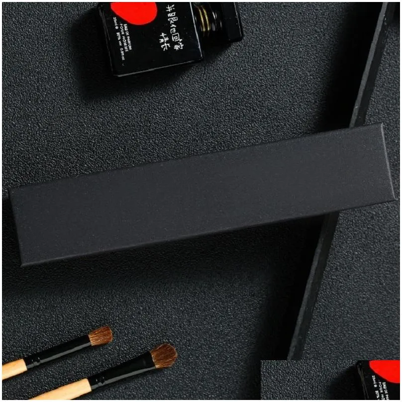 Jewelry Boxes 30Pcs Black Kraft Gift Box Cardboard Travel Ring Necklace Earring Packaging Organizer Case With Sponge Inside Drop Deli Dh3H9