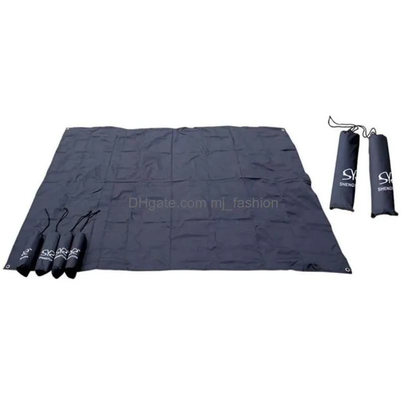 Outdoor Pads Mat Wearresistant Oxford Cloth Floor Awning Cam Waterproof And Moistureproof Tarpain Tent Mat300X300Cm Drop Delivery Spor Dhi1K