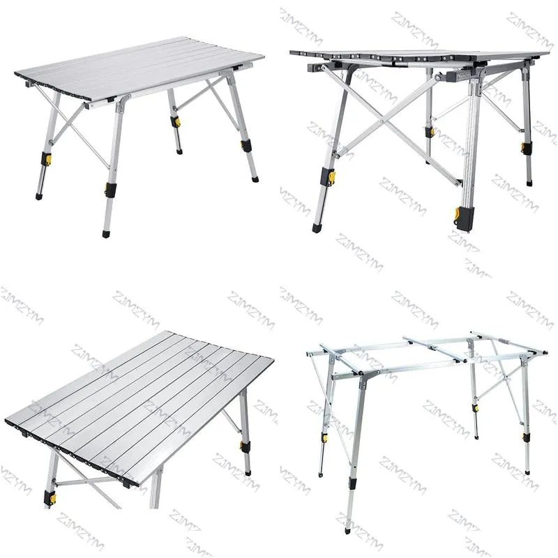 Furnishings Outdoor Folding Table Camping Aluminium Alloy Picnic Table Waterproof Durable Folding Table Desk Ultralight Design