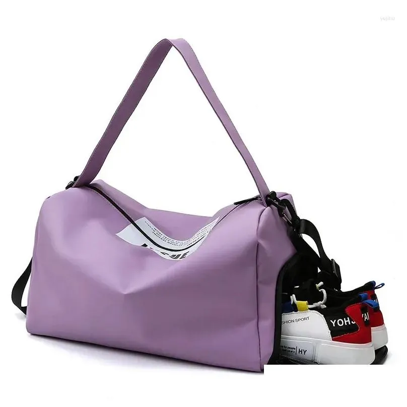 Outdoor Bags Sports For Gym Women Men Fitness Bag Waterproof Cylinder One Shoulder Sport Swimming Travel Package Handbag