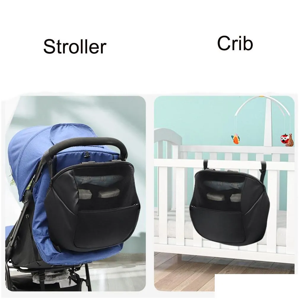 Stroller Parts Accessories Universal Baby Organizer with Cup Holders Diaper Storage Pockets for Phone Keys Toys Compact Design 230915