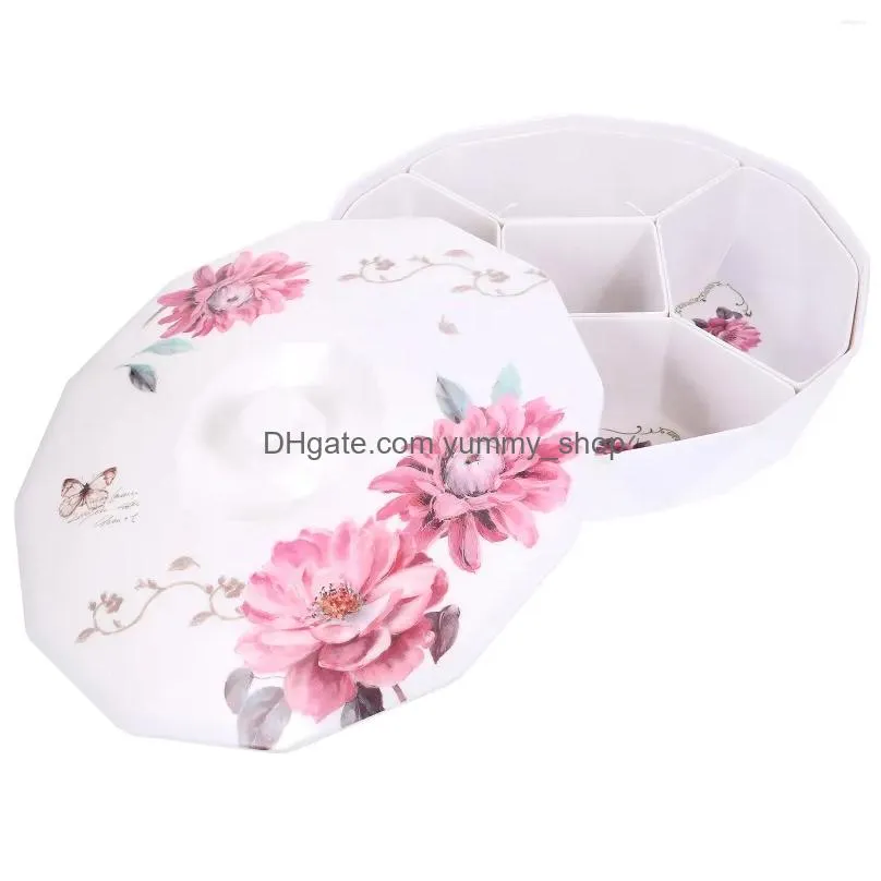 dinnerware sets 1 set of multi-functional compartment tray party chips nut storage dividing snack serving plate