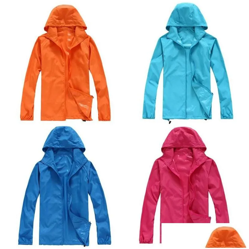 Womens Jackets Fashion Quick Dry Skin Waterproof Windbreaker Sun Protection Anti-Uv Coats Outdoor Sports Clothing Cam Jacket 10Pcs P