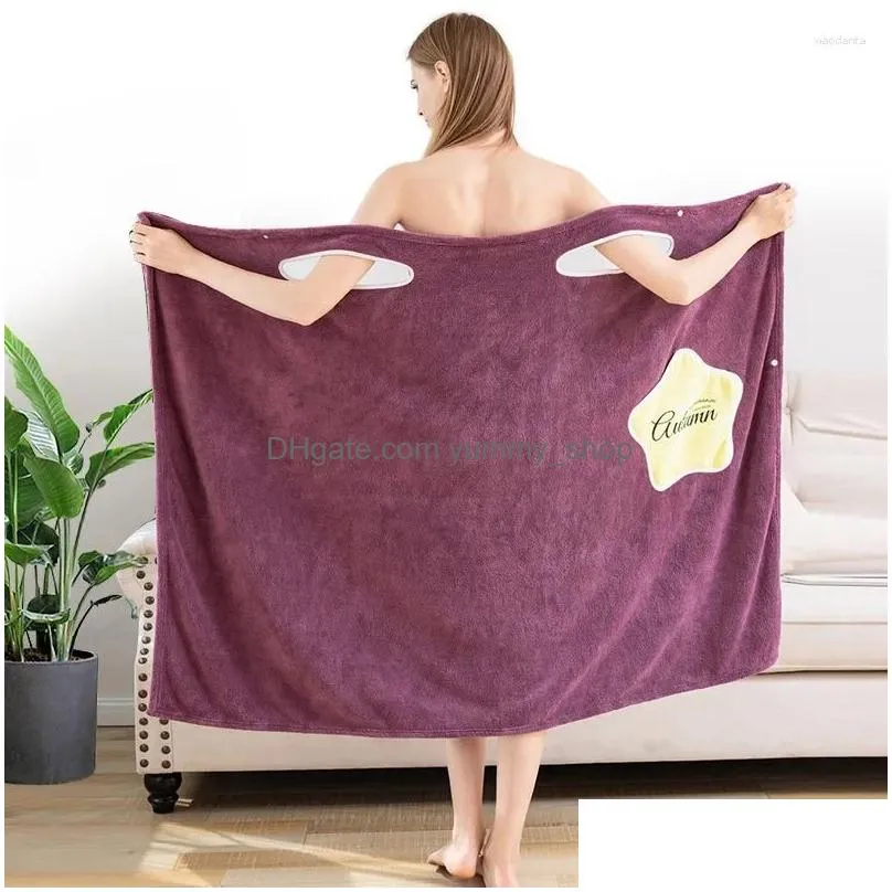 towel wearable bath superfine fiber towels soft and absorbent chic for autumn el home bathroom gifts women bathrobe