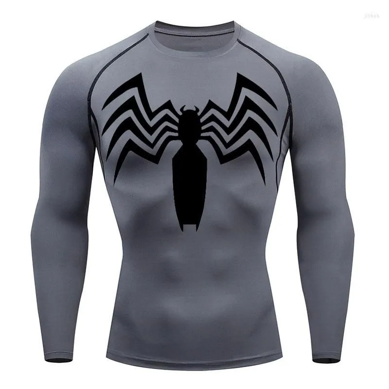 Men`s T Shirts Compression Shirt Long-sleeved Sunscreen T-shirt Casual Round Neck Pullover Top Fitness Sports Quick Dry Sportswear