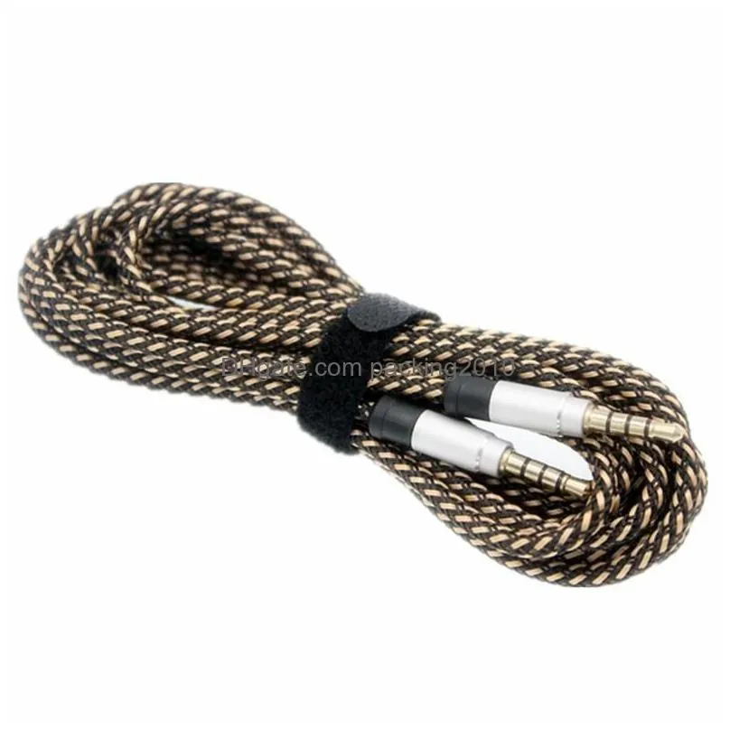 Audio Cables & Connectors 10Ft 1.5M 5Ft Braided Fabric 3.5Mm Male O Aux Auxiliary S For Android Phone Mp3 Speaker5392553 Drop Delivery Dhkcz