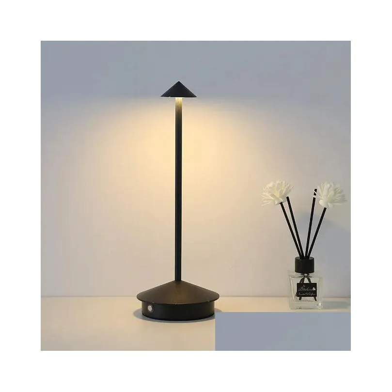 Table Lamps Creative Dining Touch Led El Bar Coffee Pina Pro Lamp Rechargeable Lampada Da Tavolo Decorative Desk Drop Delivery Dhdbh