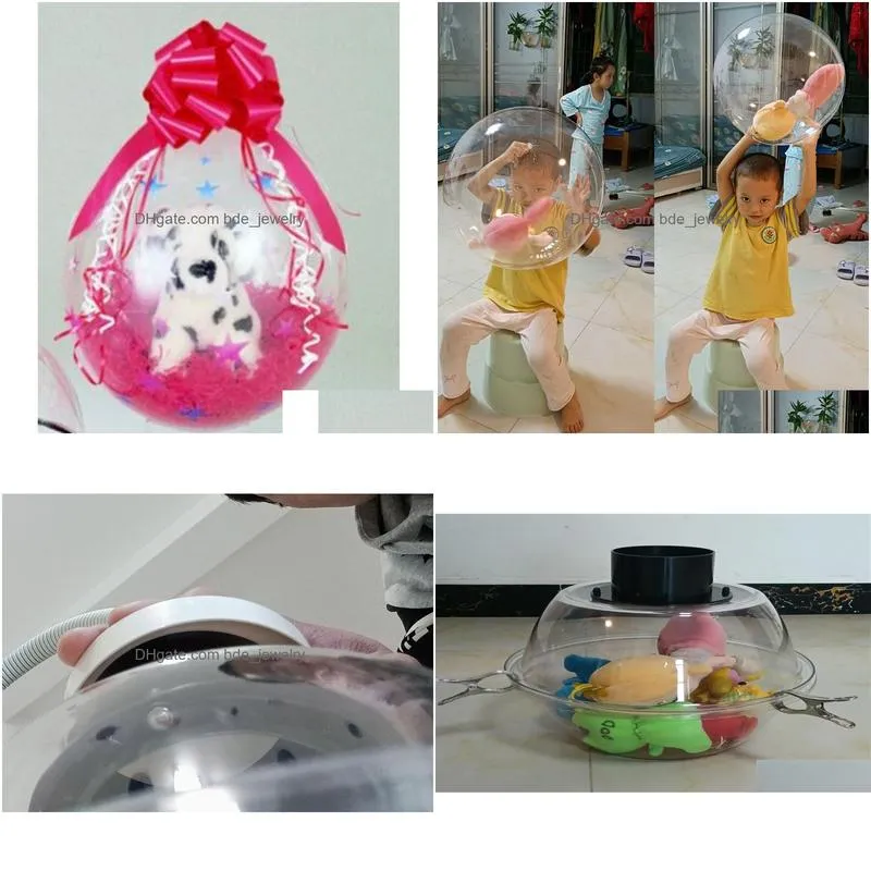 transparent stuffing tool balloon stuffer big size 32cm packaging machine for balloon gift filler26391836127