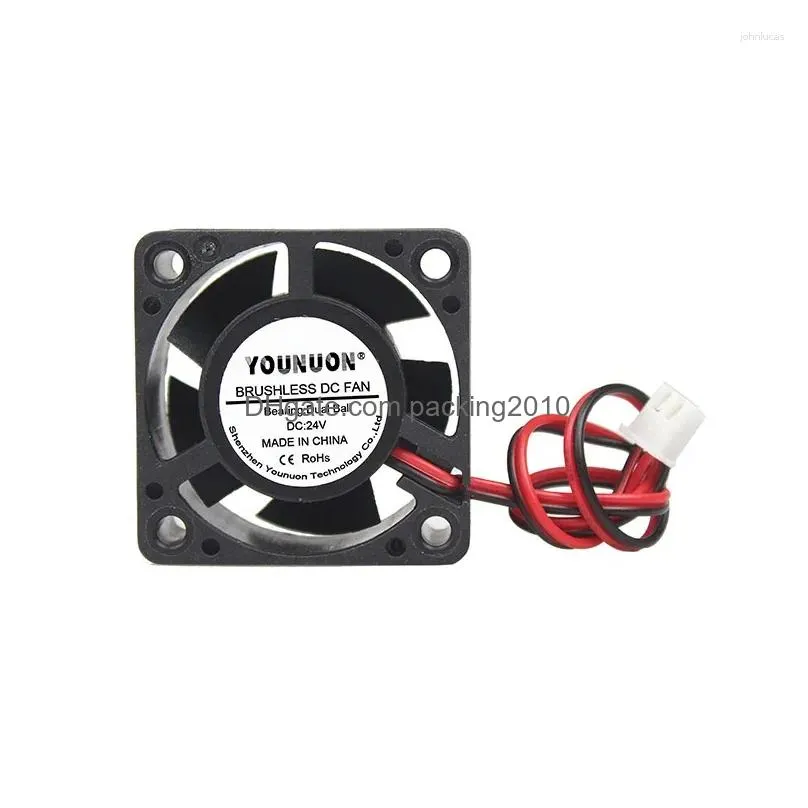 Fans & Coolings Computer 1 Piece Dual Ball Bearing 40Mm 4020 Cooling Fan 4Cm 40X40X20Mm 3D Printer Cooler Pc Laptop Mini Heatsinks Dro Dhogd