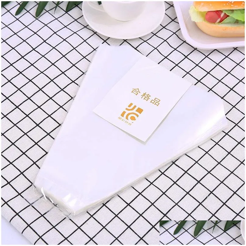 Triangle Disposable Sandwich Packaging Bag Plastic Transparent Sandwich Wrappers Thicken Easy To Tear Bread Bags Wedding F2024331