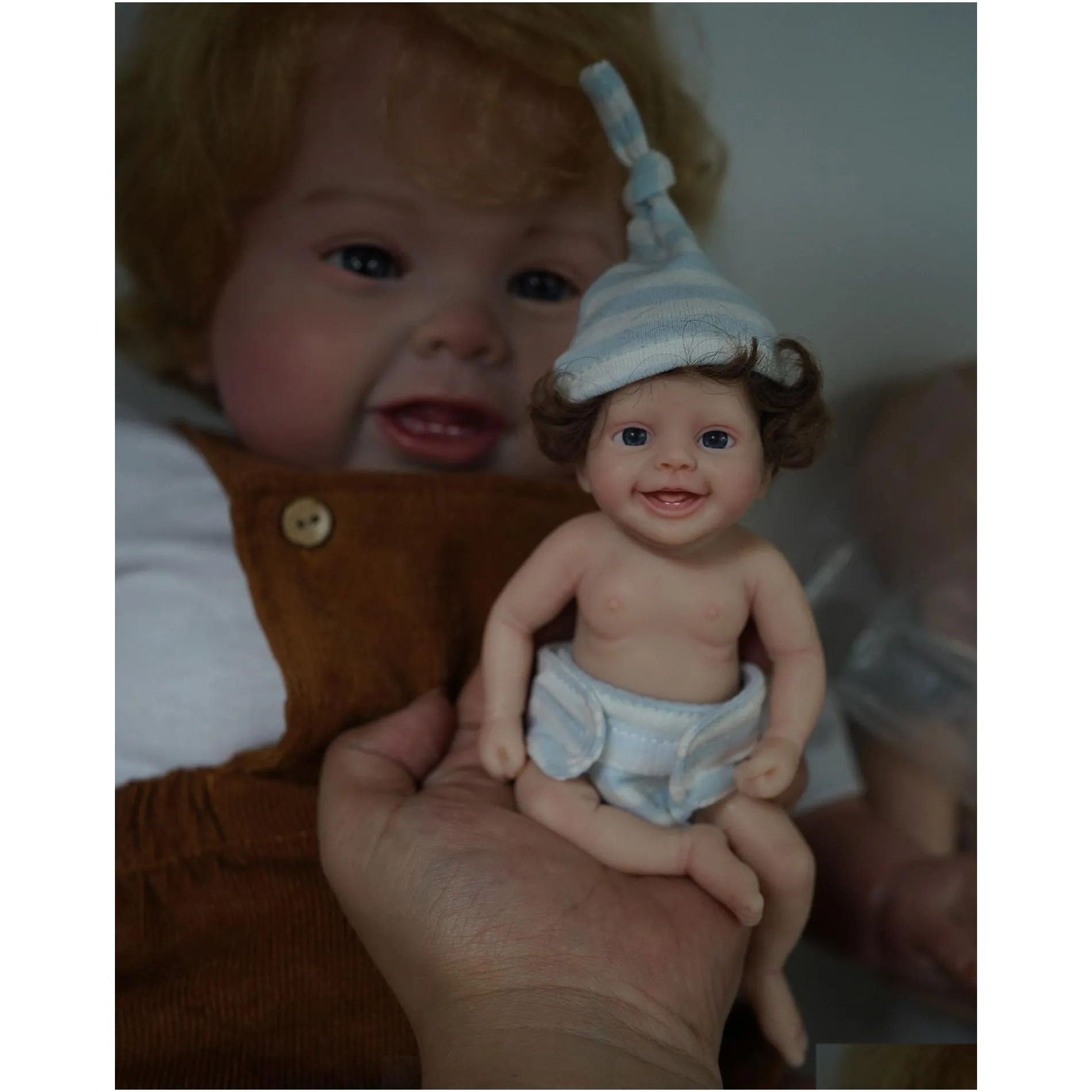 Dolls 6 Micro Preemie Fl Body Sile Big Eyes Bady Mason And Milalifelike Mini Reborn Surprice Children Anti- 221203 Drop Delivery Dh2Oi