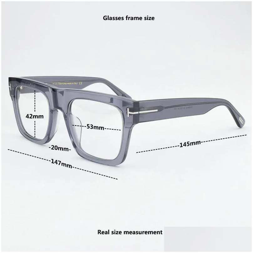 Fashion Sunglasses Frames Retro Optical Glasses Frame Men Brand Vintage Eyeglasses Square Myopia Computer For Tf5634-B Drop Delivery Dhwhi