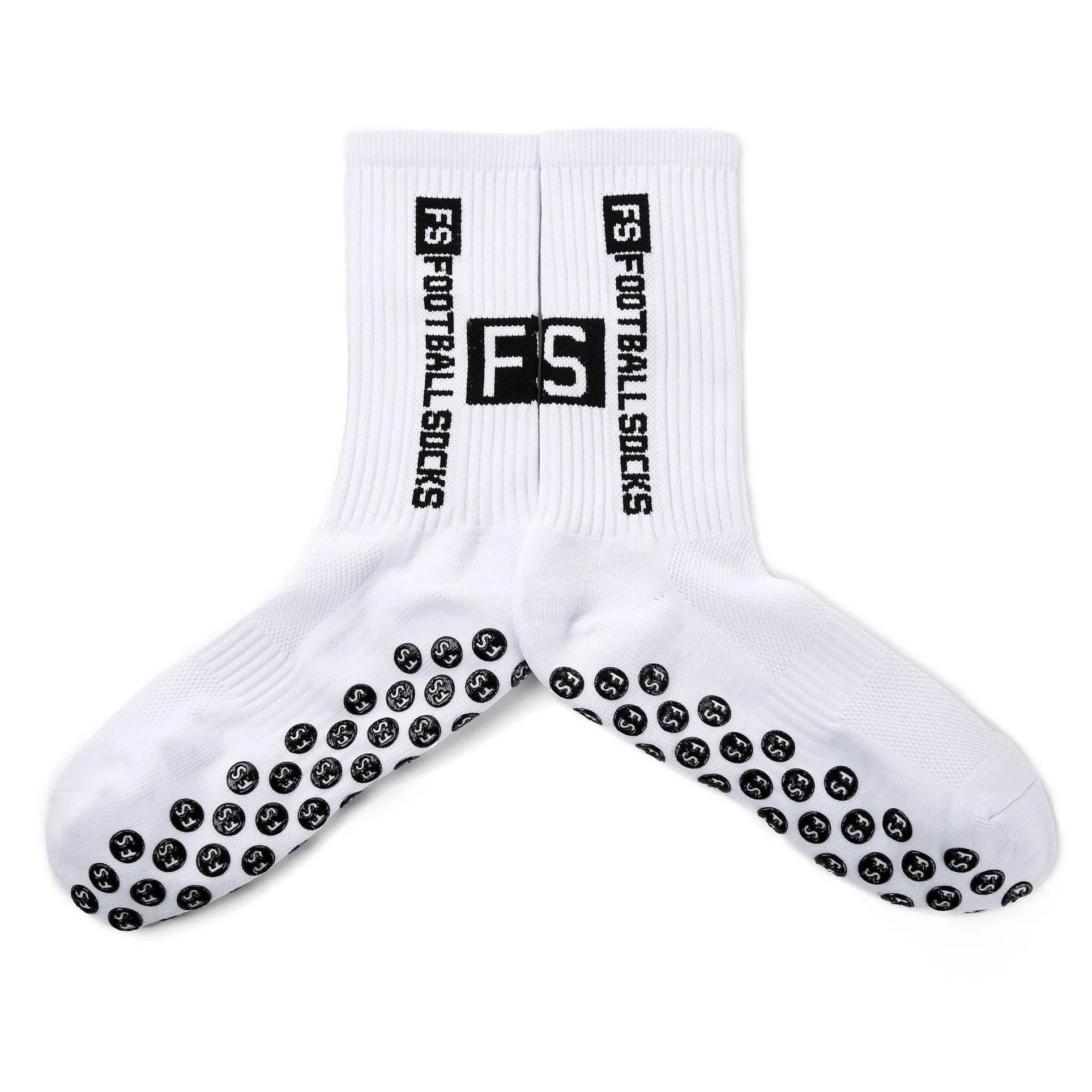 FS Grip Socks Sports Football Soccer Sock Anti-slip Thickened for Men Women Outdoor