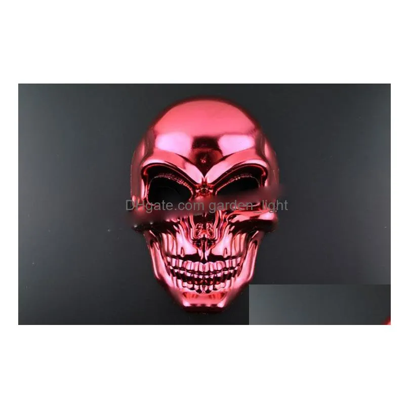  halloween horror mask christmas electroplated taro mask ghost head funny mask party gift 6 colors opp bag5299531